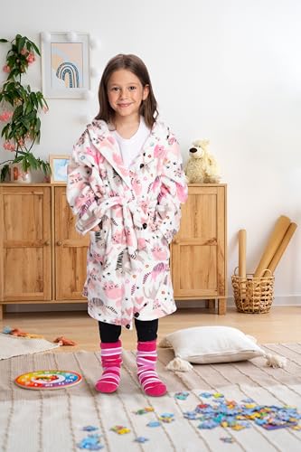 Mad Dog Fleece Kids Robe, Hooded Long Bathrobe, Plush Boys Girls Children & Toddlers Bath robes for Indoor Activities4