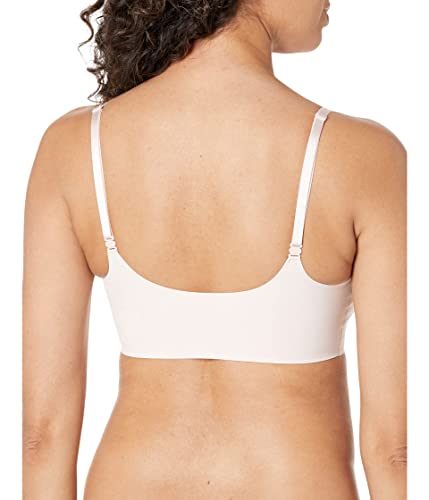 Calvin Klein Invisibles Comfort Lightly Lined Seamless Wireless Triangle Bralette Bra, Nymph's Thigh, Medium #TOP1