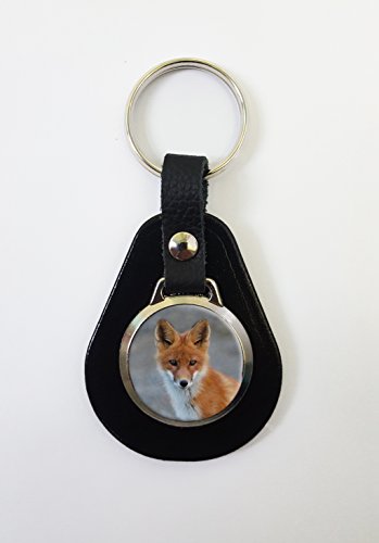 Portachiavi Fox On A in pelle con portachiavi ideale regalo di compleanno N82