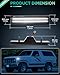White LED Front Side Marker Lights for 1980-1986 Ford Bronco F100 F150 F250 F350 Pickup Truck SUV, Smoked Lens Front Bumper Signal Lamp with Dual row chips, pack of 2