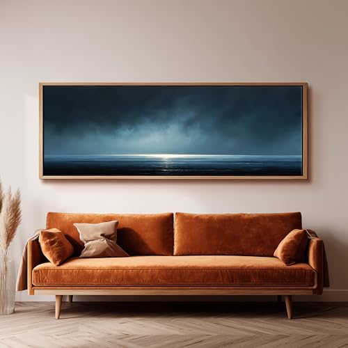 Impression océan bleu et art mural horizontal panoramique XINBAO