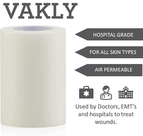 Paper Medical First Aid Surgical Tape 3" X 10 Yards [Pack Of 3 Rolls] Lightweight Breathable Microporous Self Adhesive Latex Free Hypoallergenic Bandage And Wound Dressing Tape - 3 Inch #TOP6