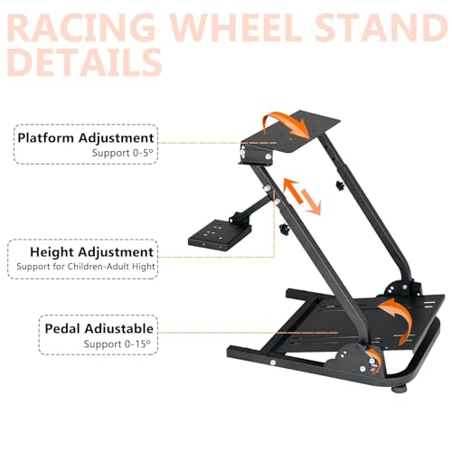Nejoney Racing Wheel Stand, Height Adjustable & Foldable Steering Wheal Stand Compatible with Logitech G25,G27,G29,G920 Gaming Cockpit by Nejoney - Image 7