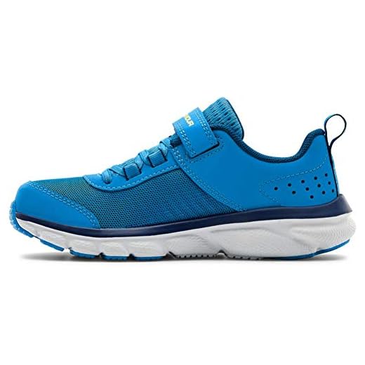 Under Armour Kids' Pre School Assert 8 Alternate Closure Sneaker, Electric Blue (406)/ Halo Gray, 11K