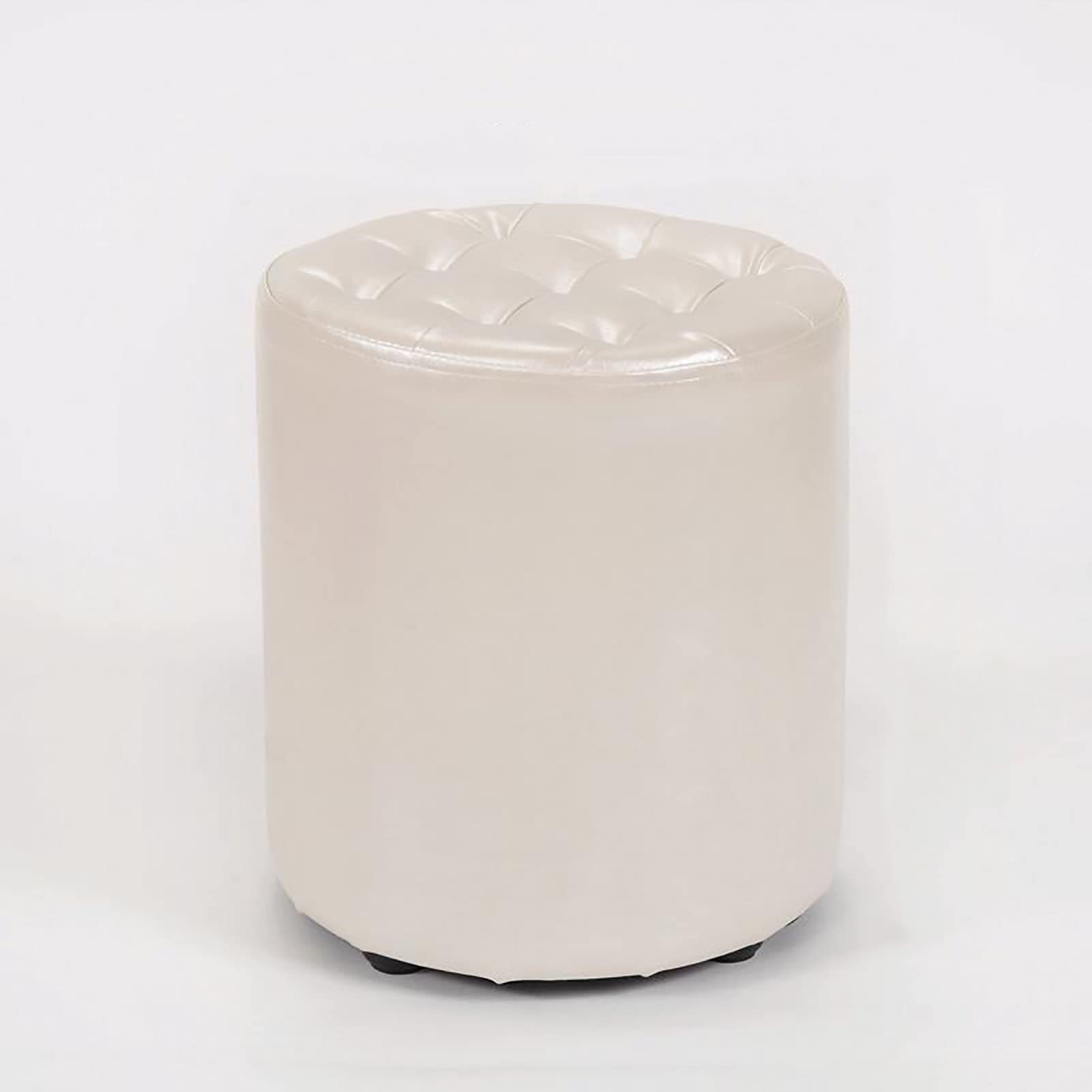 Silla de tocador redonda para un rincón de maquillaje acogedor
