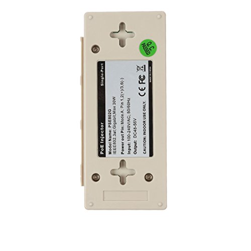 Aexit 48V Inyector de adaptadores de red POE 2 puertos sobre Ethernet Switch Splitter Adaptador de suministro de red Powerline blanco miniatura 4