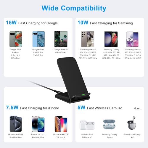 image for Sidpro for Samsung Wireless Charger 15W Fast Charging Stand for Samsun