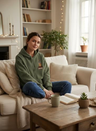 Image of inchGLASGO Trendy Girl's & Women's Printed Hoodie - Aesthetic Winter wear for Women |Oversized Casual Streetwear | Coffee Lovers Sweatshirt inch