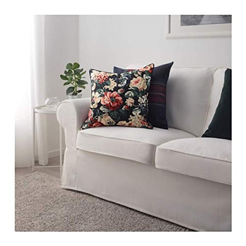 Image of IKEA Leikny Cushion Cover Black Multicolor Size 20x20 404.108.11