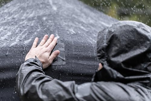 T-Rex Größe des wasserdichten Klebebands: 48 mm x 152 mm, mit R-Flex-Technologie. Ein starkes Klebeband, das unter Wasser funktioniert, versiegelt und repariert Lecks, schwarz.