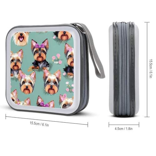 Rangement CD rigide pour 40 DVD Yorkshire floral maison - 2