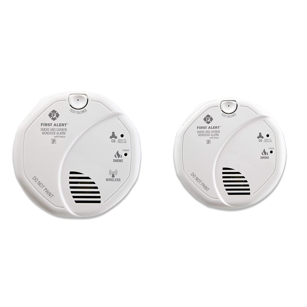 First Alert BRK Combination Smoke & Carbon Monoxide Alarm, Battery Operated Detector with Test & Silence Button, SMICO100, 1-Pack - Amazon.com