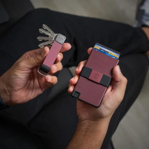 Image of Ekster - Aluminum Cardholder Pro Wallet - All-Metal Aluminum Wallet for Men - Fits 7 Cards, RFID Blocking Layer, Ultra-Thin, Minimalist, Push Button, Card Access, Expandable, Trackable (Desert Red)