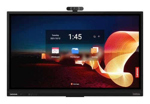 Image of Lenovo Thinkvision T65 Led Display 165.1 Cm (65 inch) 3840 X 2160, W128924415 (165.1 Cm (65) 3840 X 2160 Pixels 4K Ultra Hd Touchscreen Black)