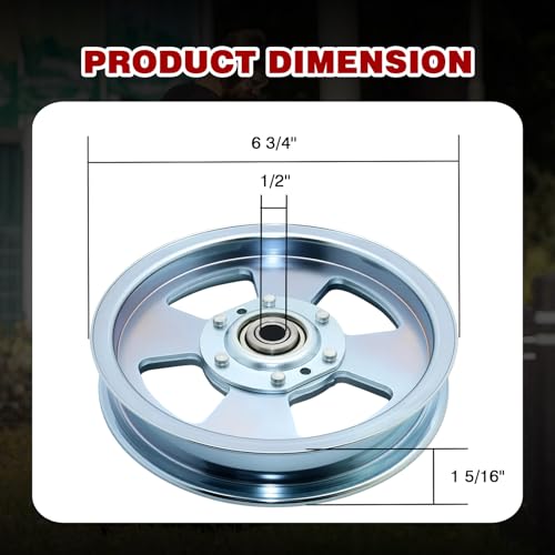 3 PCS Idler Pulley Fit for Ferris IS3200Z ISX3300 F160Z IS2600Z IS700Z SRS Z1 Z2 Z3X 500S 48 52 61 72 Inch Decks Replace for 5104717YP 5104717 by wfsulee - Used condition - Image 6
