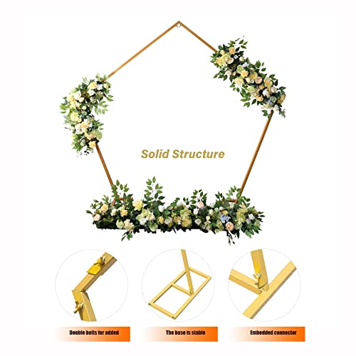 Support d'arche de mariage durable pentagonal fond de scène chic - 7
