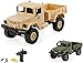 Produktbild HSP Himoto U.S. M35 1/16 Maßstab RC Ferngesteuerter Off-Road Militärtruck Army Fahrzeug Transporter Crawler, 2,4GHz,4WD Antrieb, Komplett-Set RTF