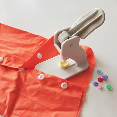 HONEYSEW Table-top Snap Buttons Pliers for 9mm,11.5mm,12.5mm,13mm Plastic No-Sew Snaps Press Fasteners Tool Kit for Sewing, Clothing, Crafting