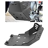 ECOTRIC Black Motorcycle Skid Plate Compatible with 2021-2024 Honda CRF300L CRF 300L Engine Bash Bottom Guard Aluminum Protector 2022 2023