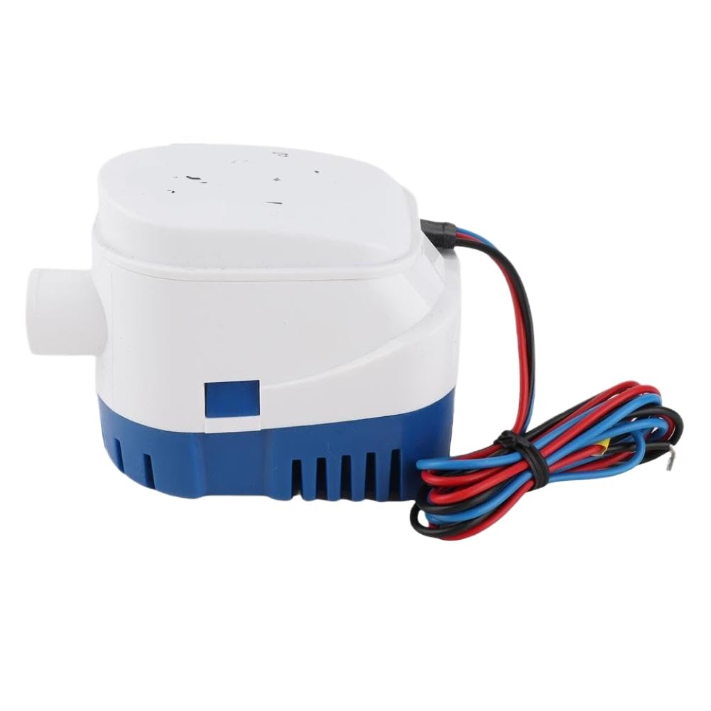 Hxunwhtkz White 12V Marine Automatic Submersible Bilge Water Pump 1100Gph With Internal Auto Float Switch(White)