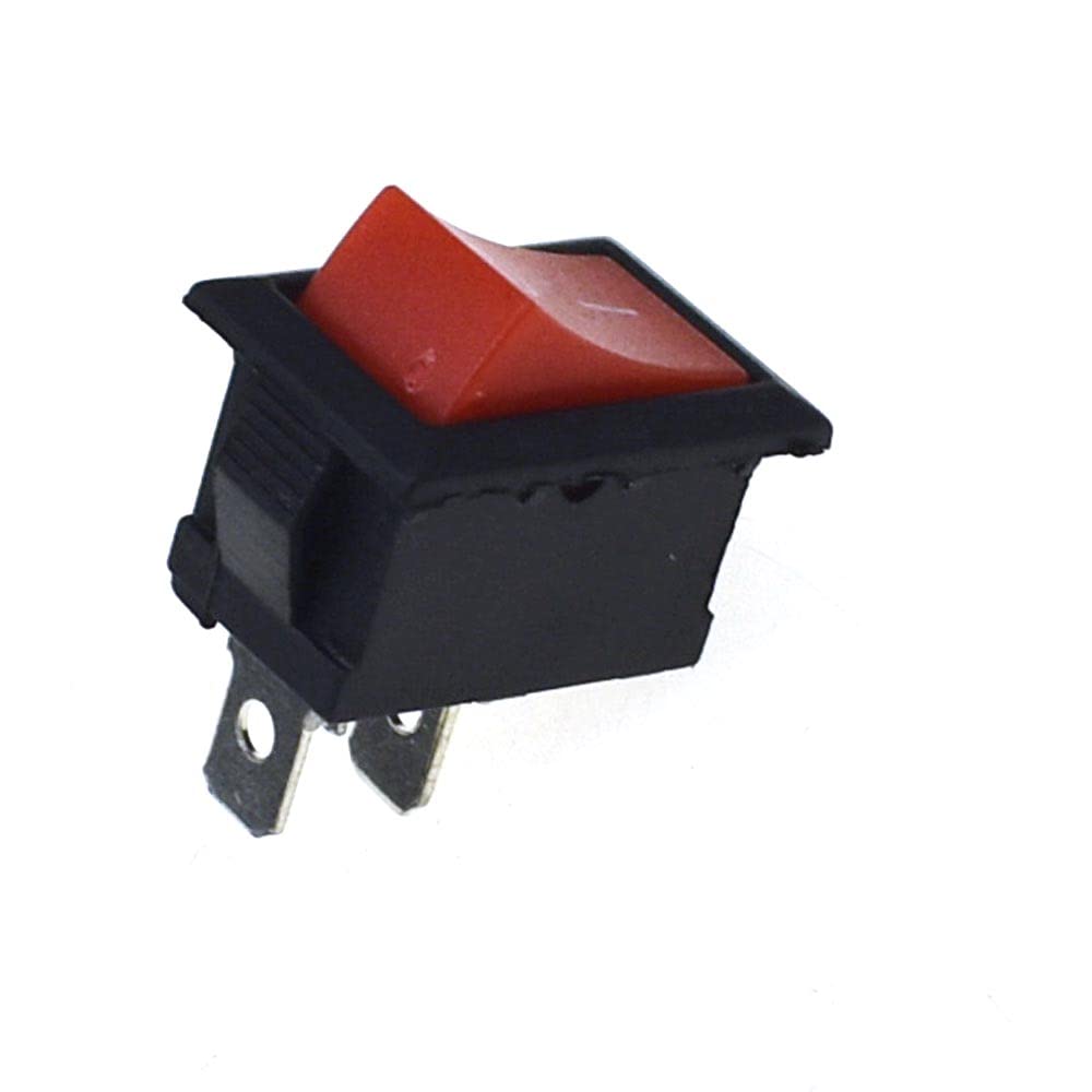 5pcs KCD1-101 AC 6A 250V 2 Pin ON/Off I/O SPST Snap in Mini Red Button Boat Rocker Switch 15 * 21MM