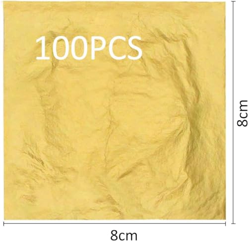 200 Pcs Gold Leaf Sheets, Gold Foil Sheet for Art Leaf Foil Paper for Crafts Resin Arts, Furniture, Canvas, Decorating etc - Image 3
