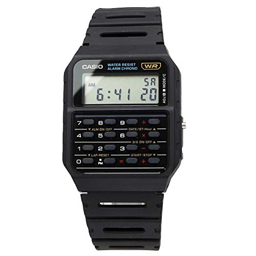Image of CASIO CA-53W-1Z Calculator Watch with Calculator Function, Simple Package Without Cosmetic Box, Black, Black CA-53W-1Z, Classic