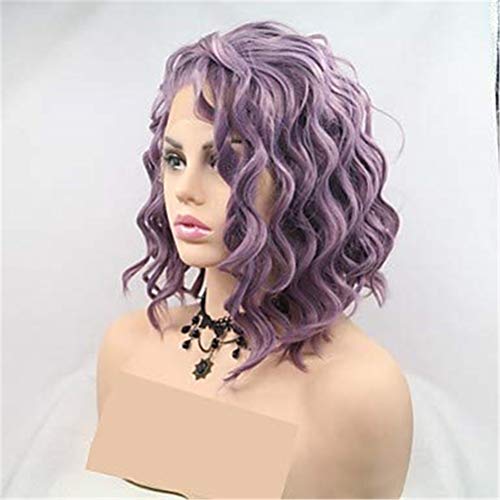 Perruque synthétique violette à lacet avant et volume 150% densité - 5