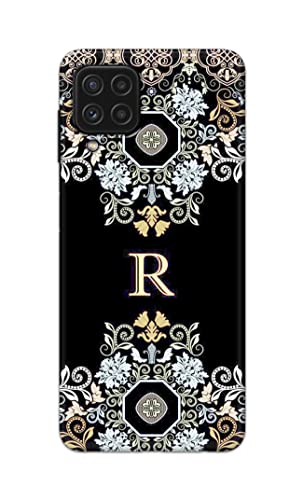 Image of PRINTFIDAA Name II Initial II Letter Alphabet R Floral Pattern Printed Designer Hard Case for Samsung Galaxy A22 4G Back Cover -(ZP) MVN1007