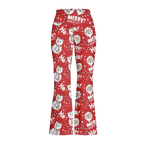 Image of Girls Leggings Floral Print High-Waisted Flared Pants 5-14 Years