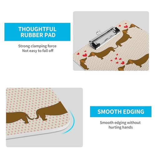 Porte document avec clip profil bas rigide format A4 Amour De Chien - 6