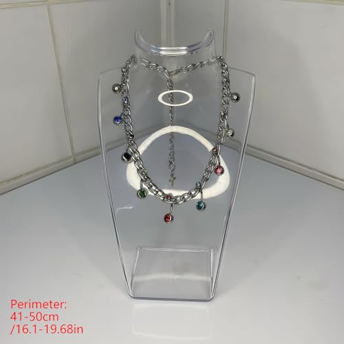 Collier de perles en zircon punk avec fermoir sécurisé - 3