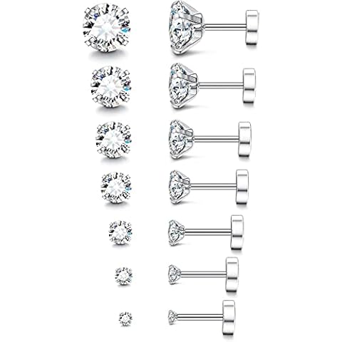 LOLIAS 7 Pares Aretes de Acero Inoxidable Cover