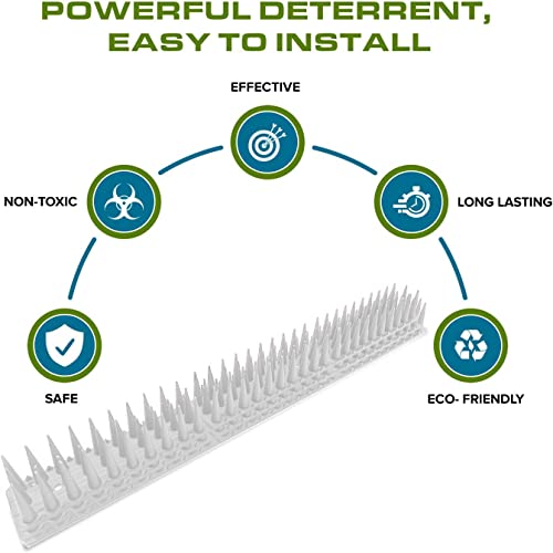 Wall & Fence Spikes, Security Spikes, Stop Climbing Over Walls and Fences, Ideal for Keeping Pigeons Birds, Squirrels - Image 4