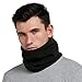 HGDGears Hiver Tour de cou polaire Femme Homme Neck Gaiter Neck Warmer Thermique Fleece Masque tubulaire Écharpe for Ski Moto (Noir)