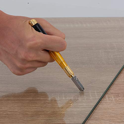 IMT Pistol Grip Oil Feed Glass Cutter Tungsten Carbide, Professional Stained Glass Cutting Tool with 3 Cutting Head 2mm-20mm, Professional Mosaic Art Tool
