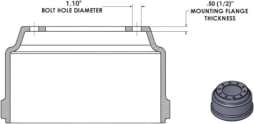Threaded Wheel Centering Sleeves for Steer Axles with Aluminum Wheels, Pack of 6 Notice: Must Have A Brake Drum Hole Diameter of 1.10 INCHES and Depth of 0.50 INCHES