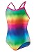 Speedo Women's Pro Lt Flipturns Propel Back One Piece Swimsuit, Blue/Pink/Rainbow Tie Dye, Size 30