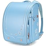 [バオバブの願い] 桜 ランドセル 女の子 ワンタッチロック 軽量 豪華 刺繡 A4フラットファイル対応 japanese schoolbag エレガント Bab-sakura (New パールブルー)