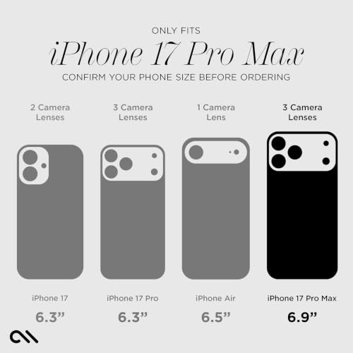 Image of Case-Mate Soap Bubble iPhone 17 Pro Max Case - Peach Iridescent