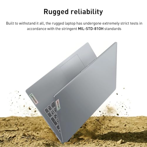 Image of Lenovo 2026 Model 15.6 inch FHD IdeaPad Slim 3i Rugged Reliability Laptop, Microsoft Copilot AI, Intel 4-Core CPU, Up to 12h Battery Life, Grey, 8GB DDR5 RAM, 128GB Storage, Win11, w /Laptop Cooler