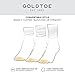 GOLDTOE Women's Classic Turn Cuff Socks, Multipairs, Black/White (6-Pairs), Shoe Size: 8-13