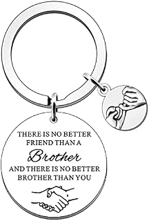 SDOFY Brother Gifts Keyring No Better Brother Than You Best Friend Gift Brother in Law Gift Friendship Keychain Birthday Christmas Gifts for Brother Family Big Brother Gift from Brother Sister