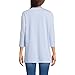 Lands' End Womens 3Q Cotton Supima Crew Neck Tunic Light Periwinkle Micro Stripe Plus 1x