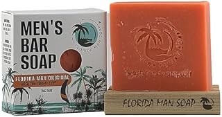 Florida Man Soap - Florida Man Original, Spicy Bay Rum, Conditioning and Non-Drying, 5oz Mens Bar Soap, All Skin Types, No Harsh Chemicals, Made in the USA, Natural Ingredients