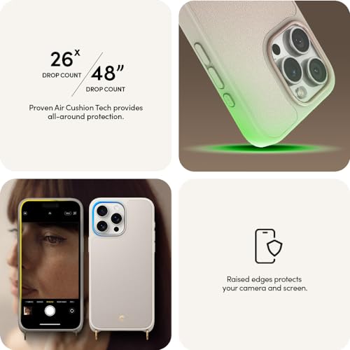 CYRILL Capa feminina clássica Charm Mag compatível com iPhone 15 Pro (2023), capa transversal de cou