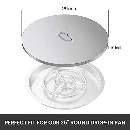 Stanbroil 25 Inch Round Fire Pit Burner and Cover