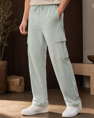 Image of Nobero Joggers for Men | Oversized Fit | Elasticated Waist with Drawcord | Soft & Breathable Fabric | Loose Track Pants | Casual & Streetwear
