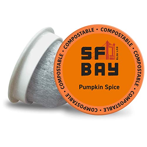 SF Bay Coffee Pumpkin Spice 12 Ct Flavored Medium Roast Compostable Coffee Pods, K Cup Compatible in - //coolthings.us