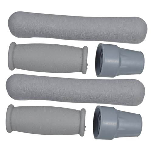 PartyKindom 2Sets Crutch Accessory Replacement Kit Nonslip Hand Grips Tips Ergonomic Design for Enhanced Comfort and Safety Quick Installation for Various Walking
